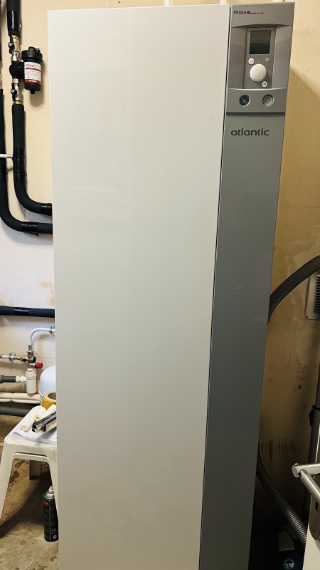 Remplacement chaudière gaz par une pompe à chaleur Atlantic Excellia HP Duo A.I. 16 à Martin Église proche de Dieppe 76